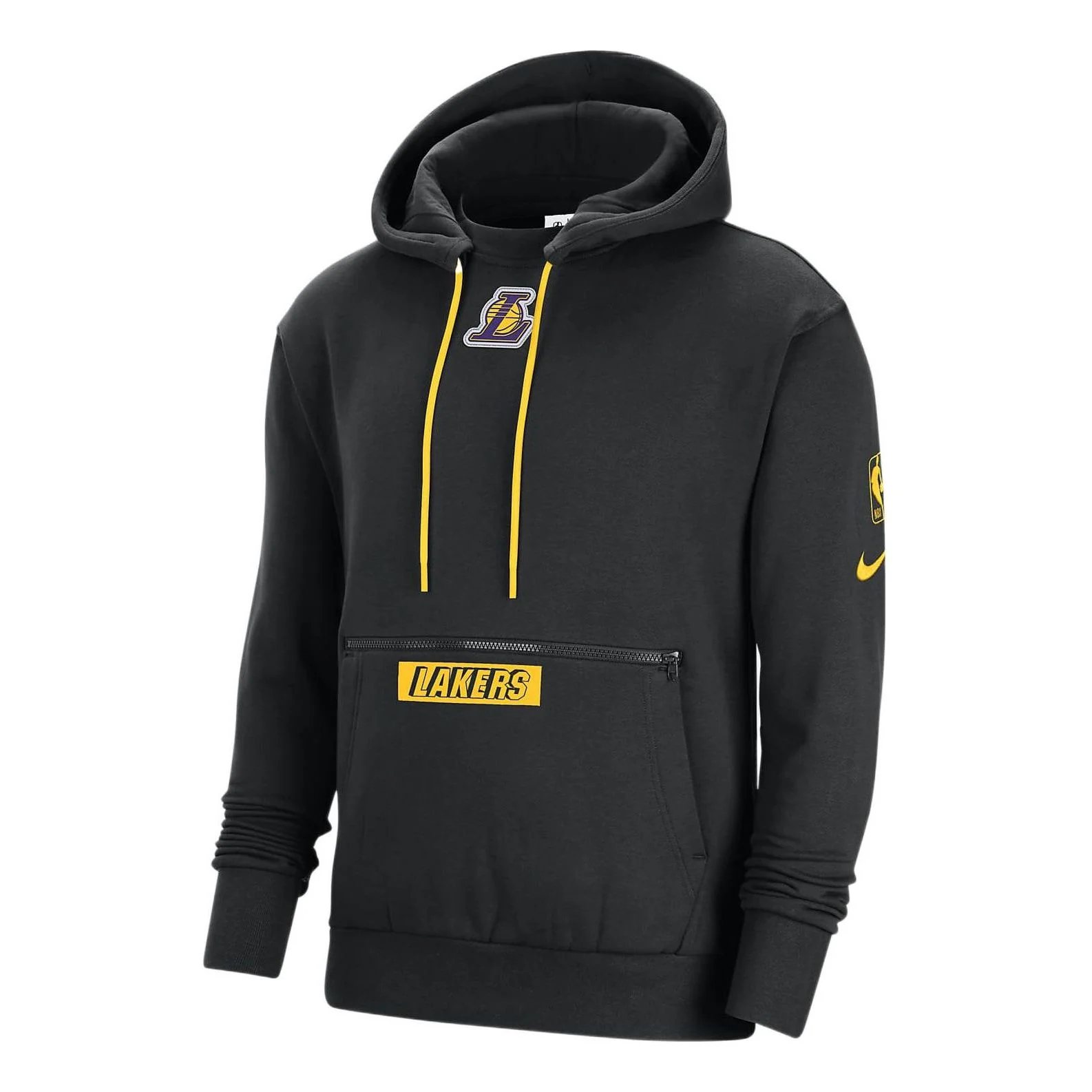 Nike NBA Logo Front Pocket Hoodie 'Lakers Black' DR2302-010