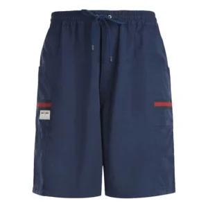 Gucci Solid Color Casual Shorts Dark Blue 604172-XDA17-4206