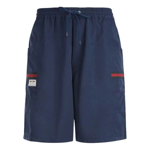 Gucci Solid Color Casual Shorts Dark Blue 604172-XDA17-4206