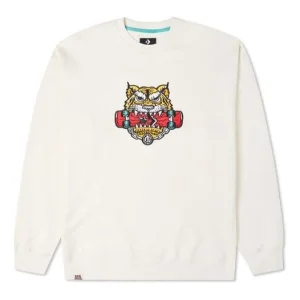 Converse New Year Series TIGER Pattern Round Neck Sports 'Milk White' 10024319-A01