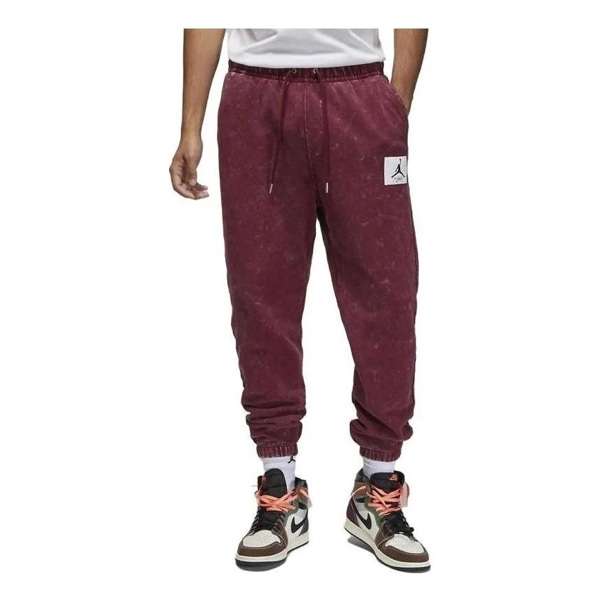 Air Jordan Flight Fleece Washed Trousers 'Cherrywood Red' DR3089-680