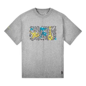 Converse x Keith Haring Shapes T-Shirt Asia Sizing 'Grey' 10025066-A01