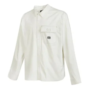 Converse Woven Long Sleeve Button Down Shirt Asia Sizing 'White' 10023803-A02