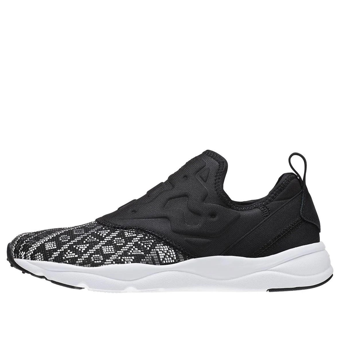 (WMNS) Reebok Furylite Slip On Gt Running Shoes Black/White BD4460