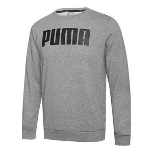 PUMA Round Neck Pullover Casual Gray 855227-02