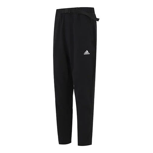 Men's adidas Th Strech Wvpt Solid Color Casual Sports Pants/Trousers/Joggers Black HE9890