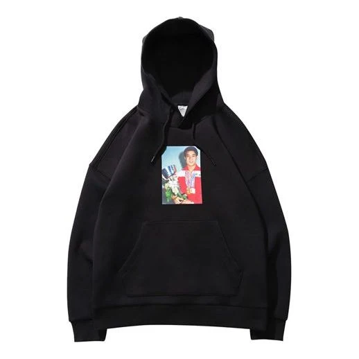 Li-Ning Champion Casual Couple Style Hoodie 'Black' AWDNB65-1