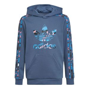(GS) adidas Camo Hoodie 'Blue' HK0283