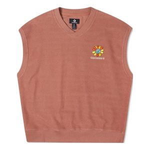 Converse Herringbone Terry Knit Vest Asia Sizing 'Mineral Clay' 10023273-A03