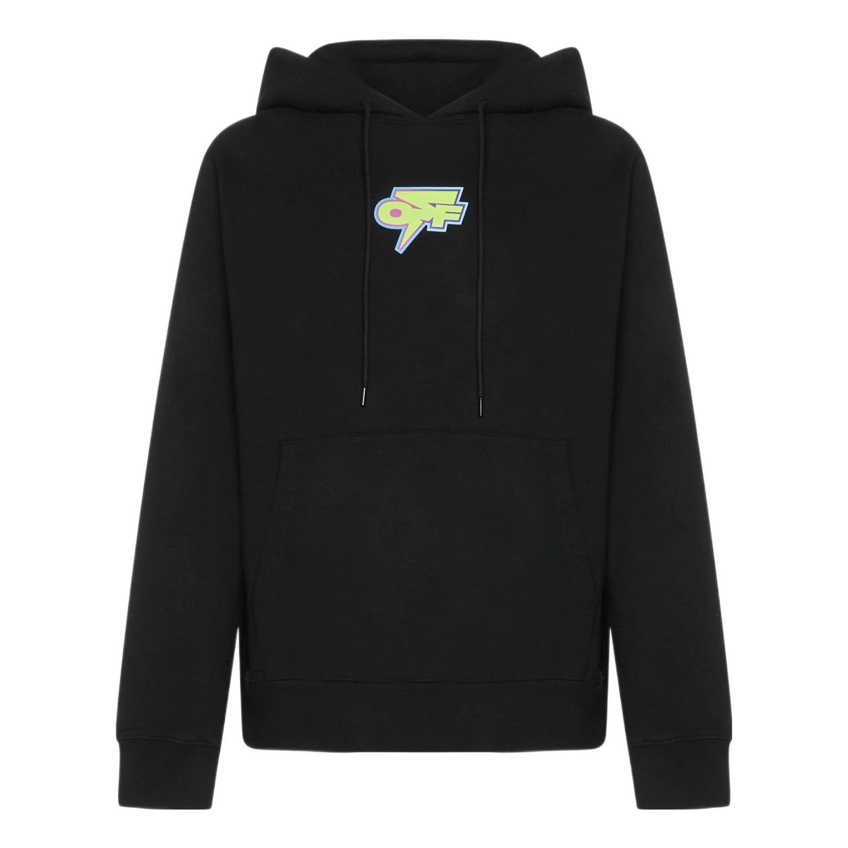 Men's Off-White FW22 Back Logo Printing Hooded Long Sleeves Ordinary Version Black OMBB097F22FLE0064641