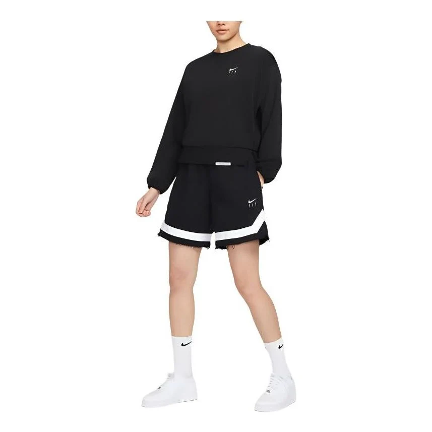 (WMNS) Nike Swoosh Fly Fleece Basketball Shorts Asia Sizing 'Black White' FN0149-010