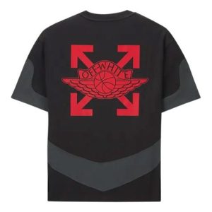 Air Jordan x Off-White 2020 T-Shirt Asia Sizing 'Black Red' CV0657-010
