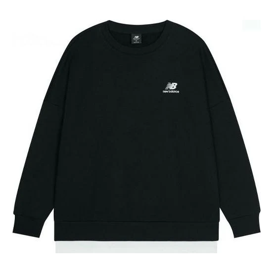 New Balance Alphabet Logo Round Neck Long Sleeves Black AMT13345-BK