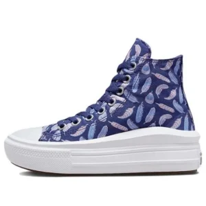 (GS) Converse Chuck Taylor All Star Move Platform High GS 'Feathers' A01515C