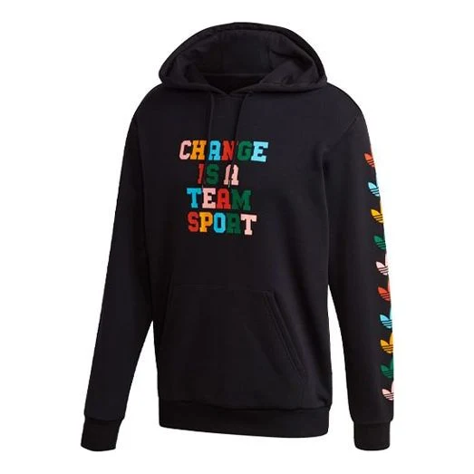 adidas originals Cts Multi Hdy Multi-Color Alphabet Printing Pullover Black GP4439