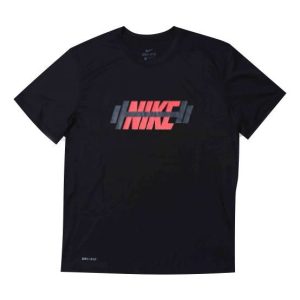 Nike Dri-FIT Legend Logo Printing Short Sleeve Black CT6471-010