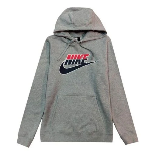 Nike Casual Sports Printing Alphabet Logo Pullover Gray CJ9449-063