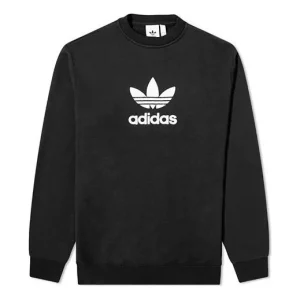 adidas originals Adicolour Premium Chest Logo Round Neck Pullover Black FM9917