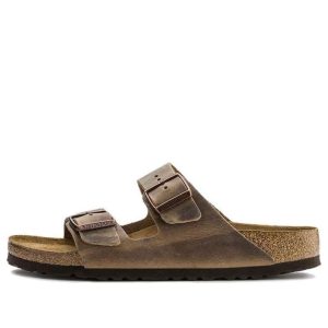 Birkenstock Arizona Soft Footbed Oiled Leather Narrow Fit 'Tobacco Brown' 0552813