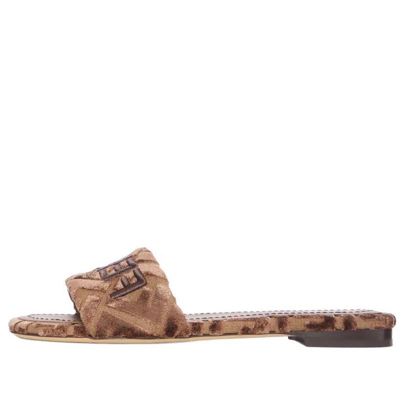 (WMNS) Fendi FW25 Sunshine Velvet Slide 'Brown' 8R8092AY9ZF1TP1
