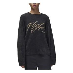 Air Jordan Flight Heritage Crop Sweater 'Black' FD7389-045