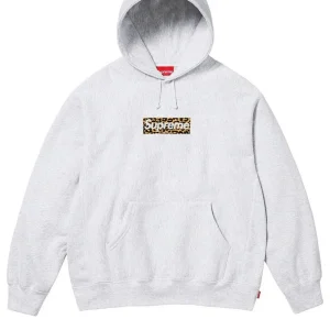 Supreme Shanghai Box Logo Hooded Sweatshirt 'Grey' SUP-SS24-106