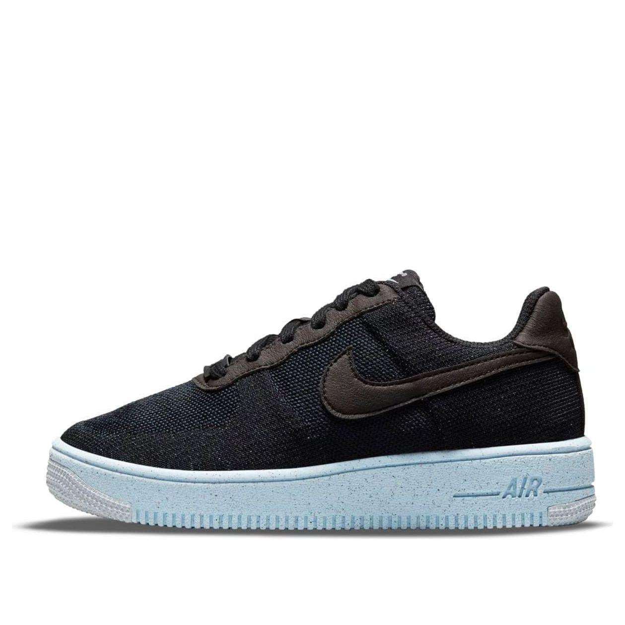 (GS) Nike Air Force 1 Crater Flyknit 'Black Chambray Blue' DH3375-001