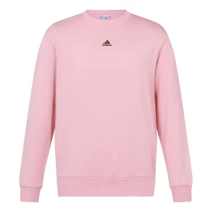 adidas Loose Casual Printing Round Neck Pullover Couple Style Pink HE4349