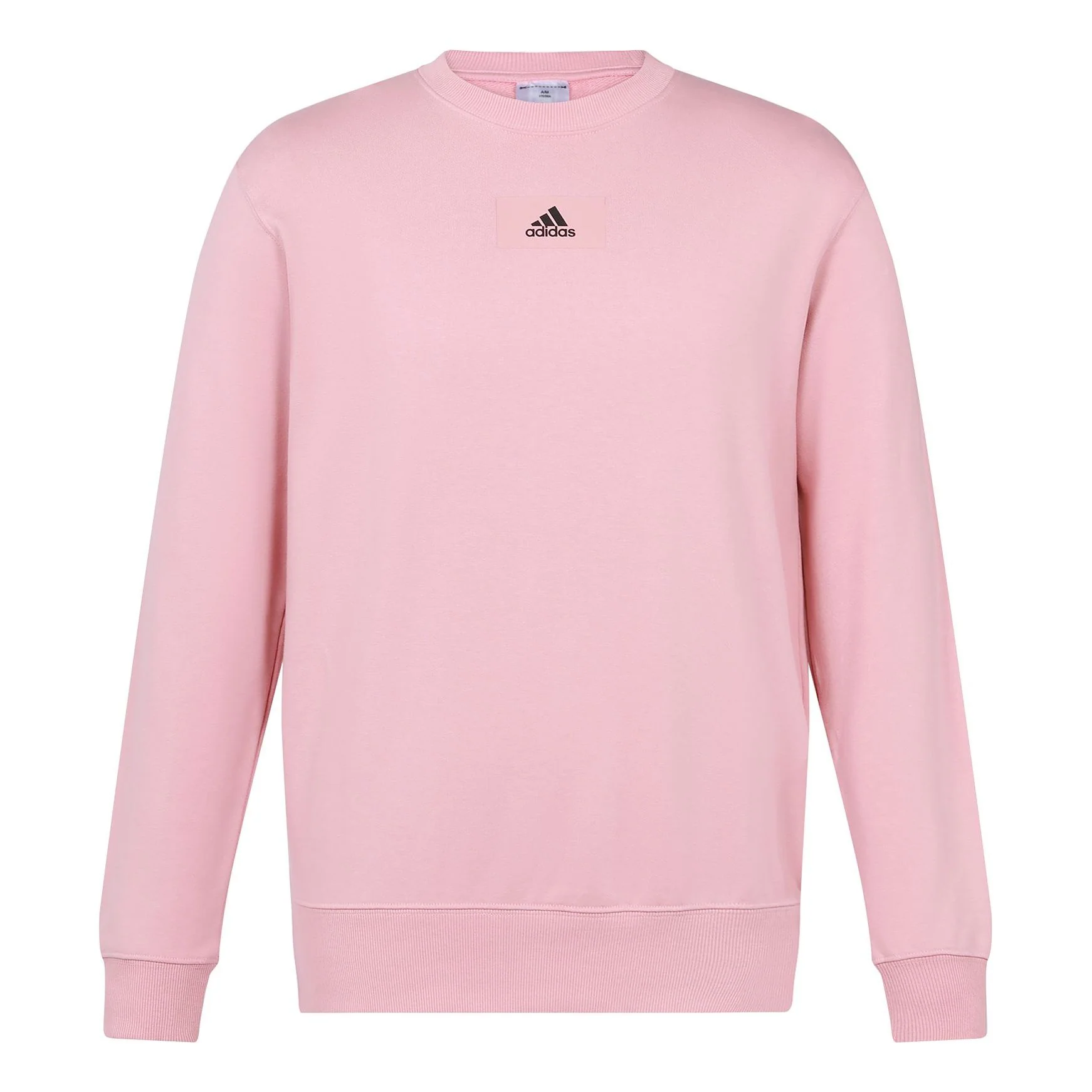 adidas Loose Casual Printing Round Neck Pullover Couple Style Pink HE4349