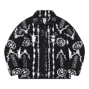 Supreme x SOUTH2 WEST8 Fleece Jacket 'Black White' SUP-SS21-649