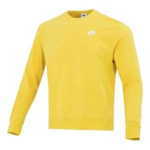 Nike Sportswear Club Casual Sports Round Neck Pullover Yellow BV2667-709