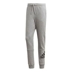 adidas Logo Printing Bundle Feet Sports Pants Version Gray GC7345