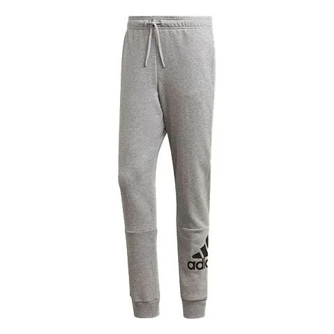 adidas Logo Printing Bundle Feet Sports Pants Version Gray GC7345