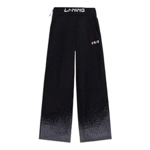 (WMNS) Li-Ning Graphic Loose Fit Pants 'Black' AKXS096-4