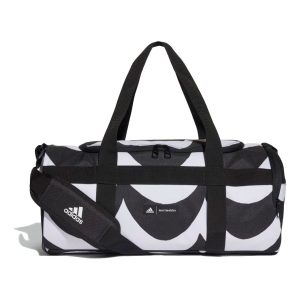 (WMNS) adidas Small Duffel Bag with Marimekko Laine Allover Print 'White Black' GV2106