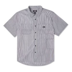 Converse Striped Woven Carpenter Button Down Asia Sizing 'Grey' 10023411-A02