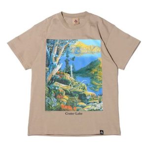 Nike x ACG Crater Lake Sports Printing Pattern Round Neck Short Sleeve Khaki DA4878-247