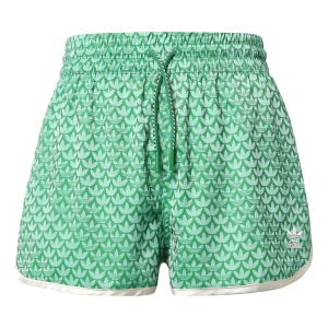 (WMNS) adidas Adicolor High Waist Monogram Short 'Green' IK7888