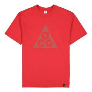 Men's Nike Triangle Logo Printing Sports Round Neck Short Sleeve Red T-Shirt DJ3644-657