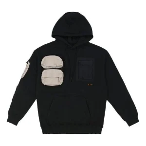 Nike x Travis Scott Cactus Jack Small Logo Functional Design Hoodie 'Black' CU0458-010