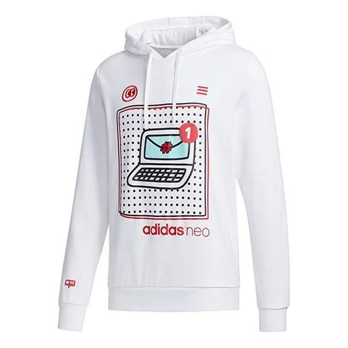 adidas neo M VLDAY HDY Sports Pullover White GE4292