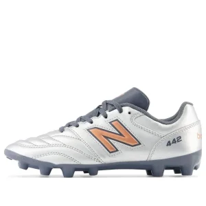 (GS) New Balance 442 v2 Academy HG Shoes 'Silver Grey Orange' JS43HSV2