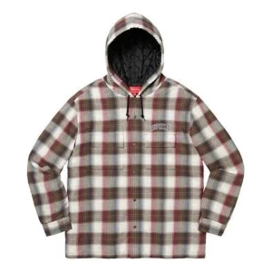 Supreme FW19 Week 16 Quilted Hooded Plaid Shirt 'Brown' SUP-FW19-10839
