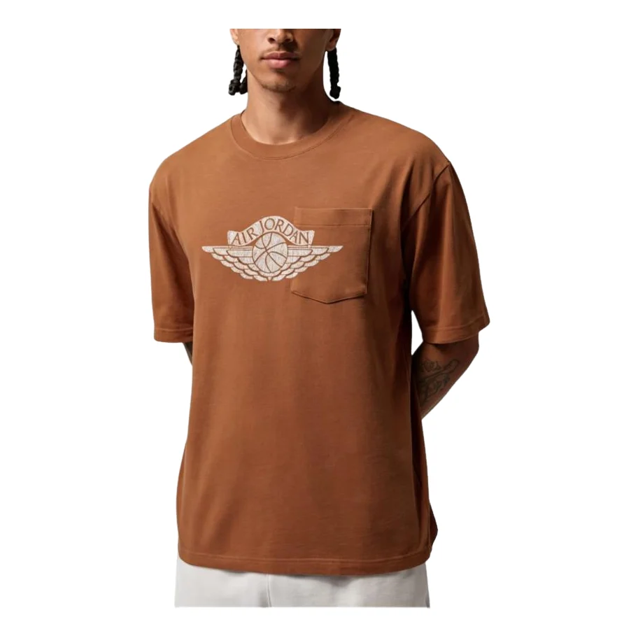 Jordan Flight Essentials Pocket T-Shirt 'Light British Tan Shadow Brown' IO2084-281