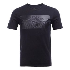 Air Jordan MENS Logo Print Crew-neck Short Sleeve Black 801055-010