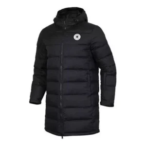 Converse Sports Leisure Thickened Thermal Windproof Hooded Down Jacket Asia Sizing 'Black' 10005123-A01