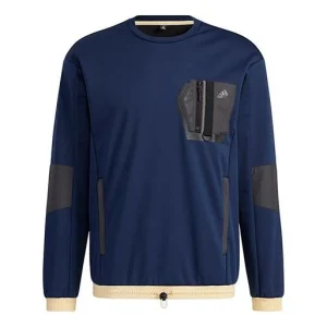 adidas Urban Cr Sweat Outdoor Sports Round Neck Pullover Navy Blue GV3521