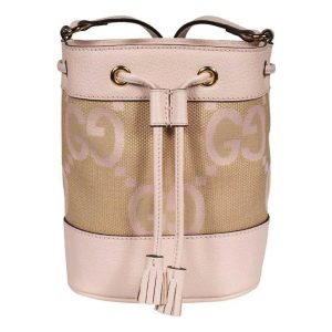 (WMNS) Gucci Ophidia Jumbo GG Mini Bucket Bag 'Camel Light Pink' 550620-UKMBG-9550