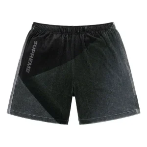 Supreme Geo Velour Shorts 'Black' SUP-SS23-144