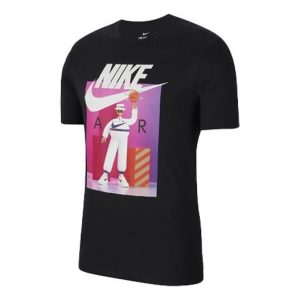 Nike Sportswear Printing Short Sleeve 'Airman Futura Black' CW0411-010